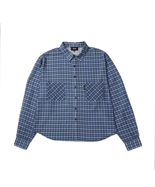 【値下げ】niziu アヤカ着用　MSGM シャツ ブラウス チェック セール】ミニチェック長袖シアーシャツ【UNISEX】（シャツ