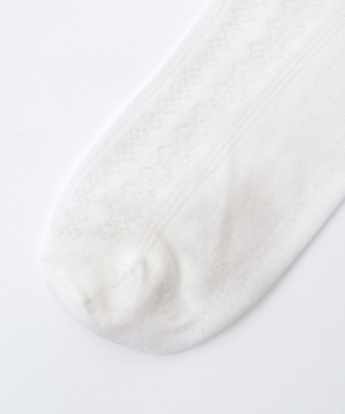 axes femme（アクシーズファム）の「ローズ刺繍透かしソックス（ソックス/靴下・レディース・キナリ/ブラック・FREE）」の10枚目の写真