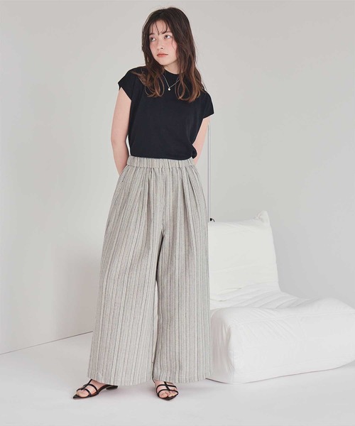 ☆日本未入荷*Massimo Dutti*ストライプリネンワイドパンツ/EN☆ 1840281_info_218A49A0-2362-