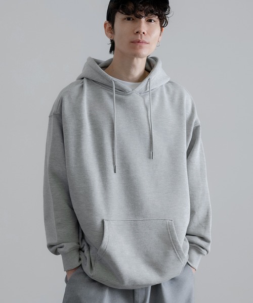 SIDEWAY STANCE（サイドウェイスタンス）の「【SIDEWAY STANCE】無地 スウェット パーカー（パーカー・メンズ・ブルー/杢グレー/アッシュ/ブラック/ネイビー/ホワイト・LARGE/X-LARGE/SMALL/MEDIUM）」の3枚目の写真