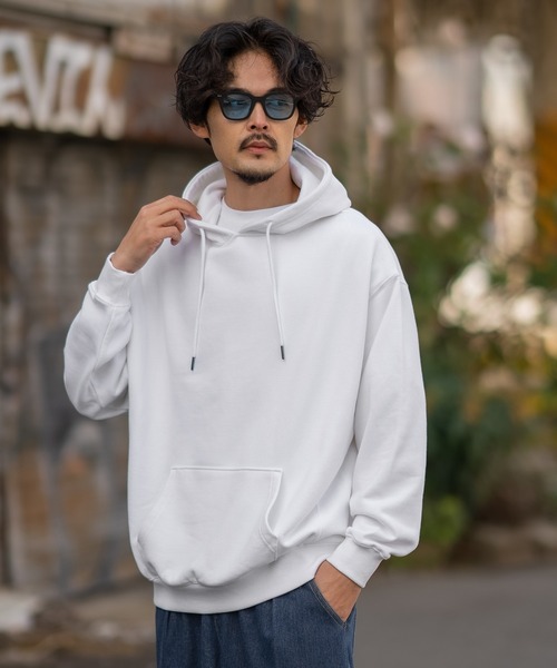 SIDEWAY STANCE（サイドウェイスタンス）の「【SIDEWAY STANCE】無地 スウェット パーカー（パーカー・メンズ・ブルー/杢グレー/アッシュ/ブラック/ネイビー/ホワイト・LARGE/X-LARGE/SMALL/MEDIUM）」の14枚目の写真