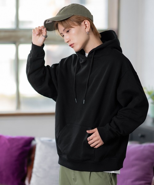 SIDEWAY STANCE（サイドウェイスタンス）の「【SIDEWAY STANCE】無地 スウェット パーカー（パーカー・メンズ・ブルー/杢グレー/アッシュ/ブラック/ネイビー/ホワイト・LARGE/X-LARGE/SMALL/MEDIUM）」の21枚目の写真