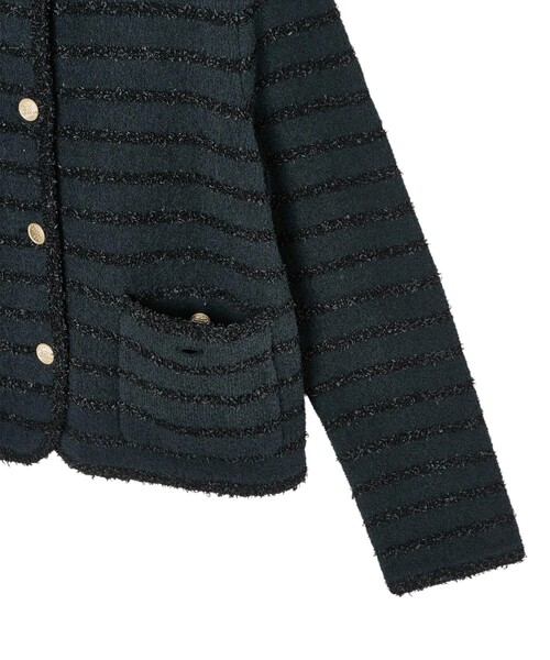 ペーパーシャギーモール ジャケット カーディガン（カーディガン