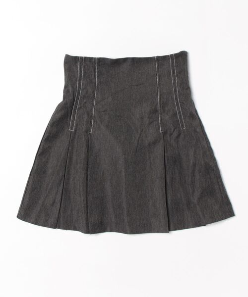 REDYAZEL(レディアゼル)の「【セットアップ可能】デニムライクタックプリーツミニスカート(スカート・レディース・ネイビー/ブラック・SMALL/MEDIUM)」の18枚目の写真