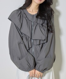 【ZOZO限定】アシメフリルブルゾン