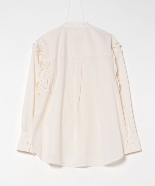 SANTEスタンドカラーフリルトップス SANTEスタンドカラーフリルトップス(F WHITE): トップス │ ETRE