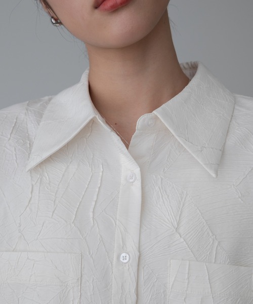 ワッシャー箔オーバーシャツジャケット/ユニセックス（シャツ/ブラウス