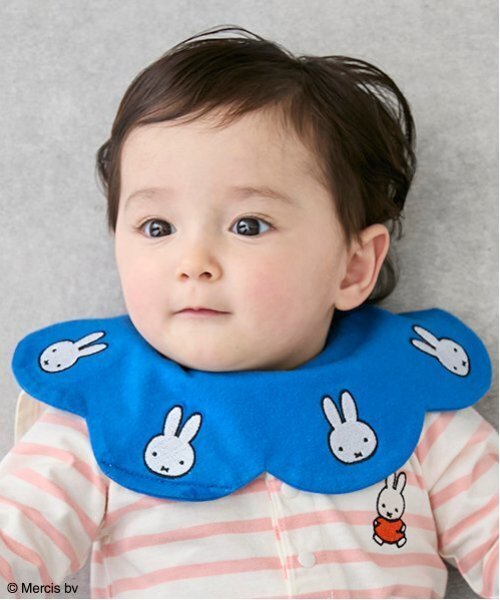 petit main(プティマイン)の「【Miffy】刺繍スタイ(スタイ/よだれかけ・キッズ・ネイビー/イエロー/オレンジ・F)」の1枚目の写真