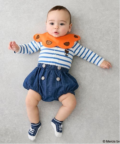 petit main(プティマイン)の「【Miffy】刺繍スタイ(スタイ/よだれかけ・キッズ・ネイビー/イエロー/オレンジ・F)」の6枚目の写真