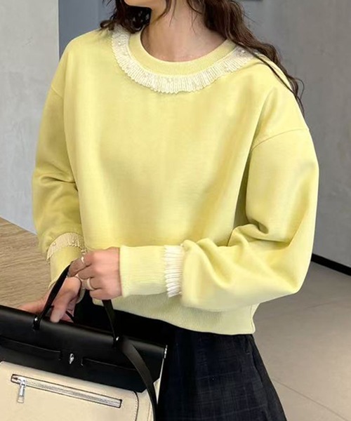 aimoha(アイモハ)の「リラックスフィットスウェット(スウェット・レディース・パープル/ネイビー/グレー/イエロー/オフホワイト・FREE)」の1枚目の写真
