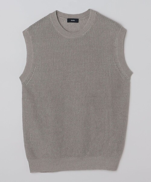 SHIPS（シップス）の「SHIPS: サンフェード リネン ニット ベスト（ベスト・メンズ・グリーン/ネイビー/ベージュ・LARGE/MEDIUM/SMALL）」の17枚目の写真