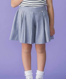 BeBe Petits Pois Vert（ベベプチポワヴェール）の「ツイード風ランダムタックキュロットパンツ(95~150cm)（スカート）」