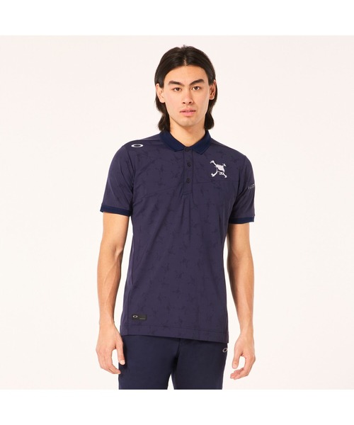 OAKLEY(オークリー)の「オークリ― SKULL COOL STRETCH BREATH SHIRT / POLO SHIRT ポロシャツ/ GOLF ゴルフ/OAKLEY(シャツ/ブラウス・メンズ・ブラック/ネイビー・S)」の1枚目の写真