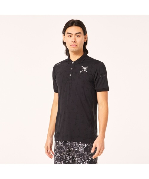 OAKLEY(オークリー)の「オークリ― SKULL COOL STRETCH BREATH SHIRT / POLO SHIRT ポロシャツ/ GOLF ゴルフ/OAKLEY(シャツ/ブラウス・メンズ・ブラック/ネイビー・S)」の2枚目の写真