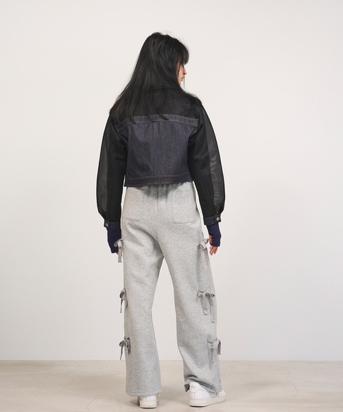 Nora Lily elle(ノラリリーエル)の「【Nora Lily】「elle」Side Ribbon Pants(スウェットパンツ・レディース・ヘザーグレー/オフホワイト/ブラック・FREE)」の20枚目の写真