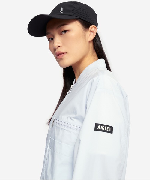 AIGLE（エーグル）の「SOLOTEX UVカット 撥水 ライトウェイト ショート丈MA-1ブルゾン（ブルゾン・レディース・ブラック/ライトブルー/ホワイト・36/38/40）」の18枚目の写真