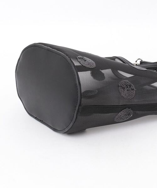 artemis by DIANA（アルテミスバイダイアナ）の「SMILEY ドットスパンコール刺繍　メッシュショルダーバッグ（ハンドバッグ・レディース・ブラック/ベージュ・FREE）」の5枚目の写真