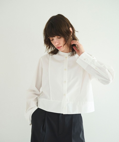 N.O.R.C(ノーク)の「コンフォータブルドレスシャツ(シャツ/ブラウス・レディース・ストライプ/オフホワイト/ネイビー・フリー)」の20枚目の写真