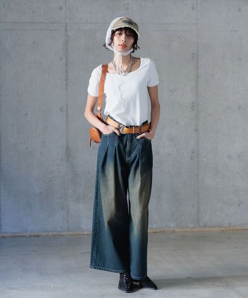 PAGEBOY(ページボーイ)の「スクエアスムースミニT(Tシャツ/カットソー・レディース・チャコールグレー/オフホワイト/ブラック/ブルー系その他・FREE)」の21枚目の写真