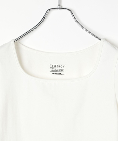 PAGEBOY(ページボーイ)の「スクエアスムースミニT(Tシャツ/カットソー・レディース・チャコールグレー/オフホワイト/ブラック/ブルー系その他・FREE)」の8枚目の写真