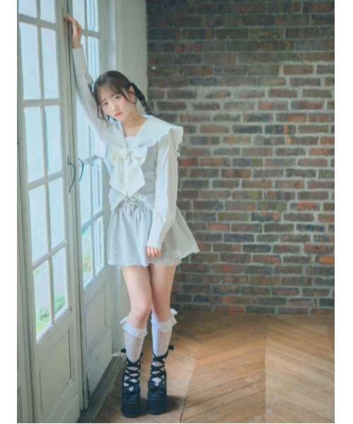 Ank Rouge（アンクルージュ）の「裏毛リボンベスト（Tシャツ/カットソー・レディース・グレー/ブラック/ピンク・M）」の19枚目の写真