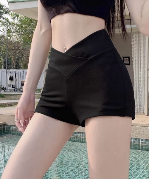 Miniministore(ミニミニストア)の「ショートパンツ レディース ボトムス(その他パンツ・レディース・ベージュ/ブラック・L/M/XL/S)」の2枚目の写真