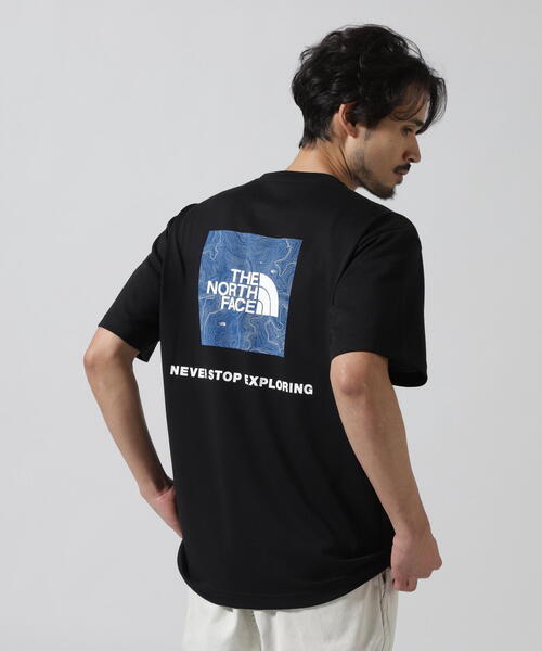 THE NORTH FACE（ザノースフェイス）の「THE NORTH FACE (ザ・ノース・フェイス）S/S Back Square Traverse Logo T（Tシャツ/カットソー・メンズ・ブラック/ホワイト・XL/M/L）」の7枚目の写真