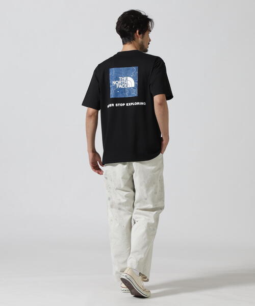 THE NORTH FACE（ザノースフェイス）の「THE NORTH FACE (ザ・ノース・フェイス）S/S Back Square Traverse Logo T（Tシャツ/カットソー・メンズ・ブラック/ホワイト・XL/M/L）」の8枚目の写真