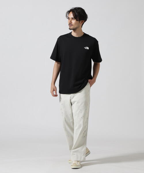 THE NORTH FACE（ザノースフェイス）の「THE NORTH FACE (ザ・ノース・フェイス）S/S Back Square Traverse Logo T（Tシャツ/カットソー・メンズ・ブラック/ホワイト・XL/M/L）」の9枚目の写真