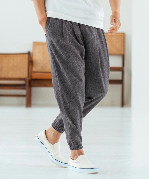 Magine(マージン)の「mp13467-Patterned Polyester Fabric Tapered Pants イージーパンツ(その他パンツ・メンズ・ブラック/杢グレー・44/46/48)」の21枚目の写真