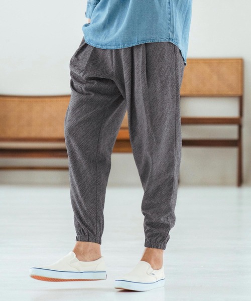 Magine(マージン)の「mp13467-Patterned Polyester Fabric Tapered Pants イージーパンツ(その他パンツ・メンズ・ブラック/杢グレー・44/46/48)」の19枚目の写真