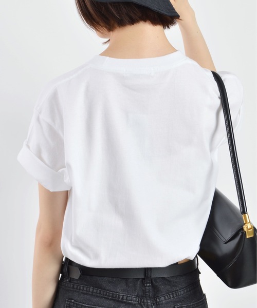 MODISH GAZE(モディシュガゼ)の「【MODISH GAZE】properly刺繍Tシャツ(Tシャツ/カットソー・レディース・ブラック/ネイビー/ホワイト・LARGE/MEDIUM)」の12枚目の写真