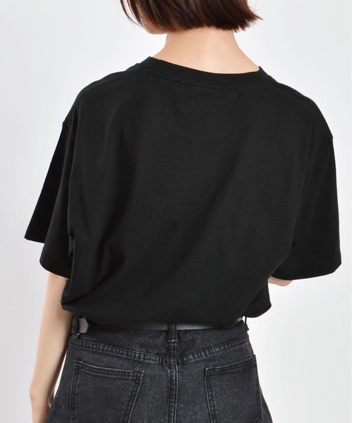 MODISH GAZE(モディシュガゼ)の「【MODISH GAZE】properly刺繍Tシャツ(Tシャツ/カットソー・レディース・ブラック/ネイビー/ホワイト・LARGE/MEDIUM)」の22枚目の写真