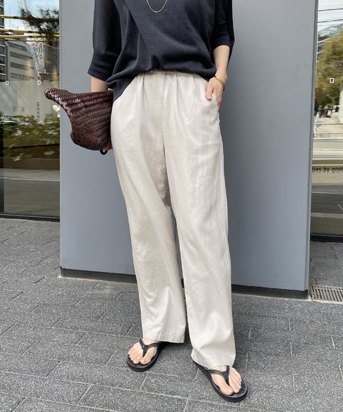 【お取り寄せ】 ≪WEB限定追加≫レーヨンリネンツイルドロストパンツ（その他 パンツ