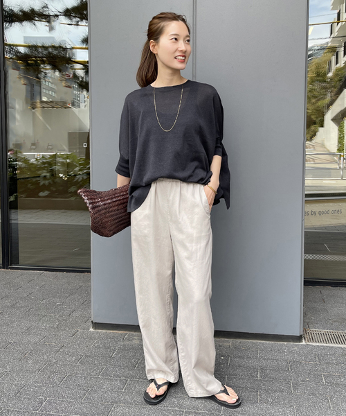 セール】≪WEB限定追加≫レーヨンリネンツイルドロストパンツ