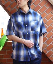 接触冷感オンブレ半袖シャツ
