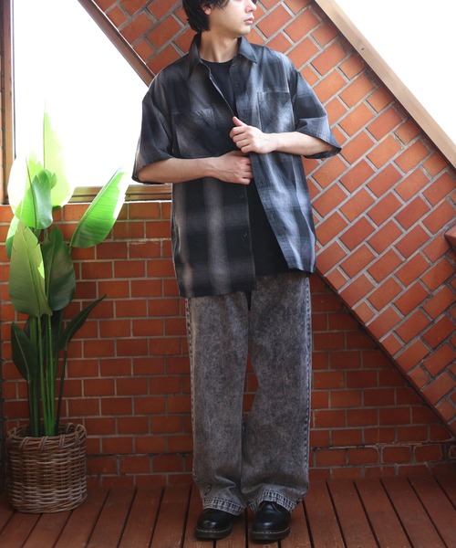 8(eight)(エイト)の「接触冷感オンブレ半袖シャツ(シャツ/ブラウス・メンズ・ホワイト/ブラウン/チャコールグレー/ブルー・MEDIUM/X-LARGE/LARGE)」の19枚目の写真