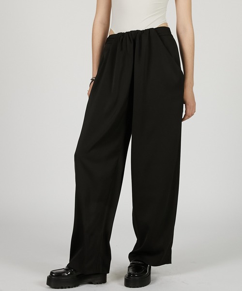 PRANK PROJECT（プランクプロジェクト）の「フロントギャザーイージーパンツ / Front Gathered Easy Pants（スラックス・レディース・グレー/ブラック/モカ・38/36）」の5枚目の写真