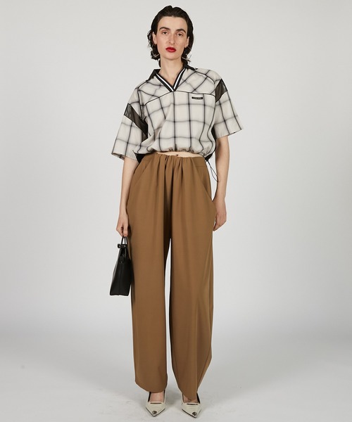 PRANK PROJECT（プランクプロジェクト）の「フロントギャザーイージーパンツ / Front Gathered Easy Pants（スラックス・レディース・グレー/ブラック/モカ・38/36）」の10枚目の写真