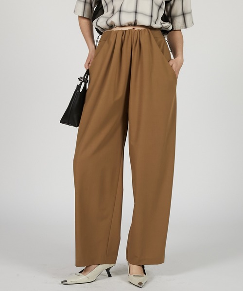 PRANK PROJECT（プランクプロジェクト）の「フロントギャザーイージーパンツ / Front Gathered Easy Pants（スラックス・レディース・グレー/ブラック/モカ・38/36）」の11枚目の写真