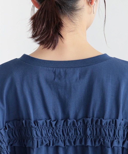 n'OrLABEL(ノアールレーベル)の「『バックフリルオーバーサイズカットソー』(Tシャツ/カットソー・レディース・オフホワイト/レッド/ネイビー/ブラック・FREE)」の18枚目の写真