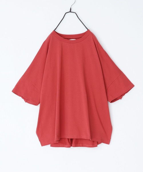 n'OrLABEL(ノアールレーベル)の「『バックフリルオーバーサイズカットソー』(Tシャツ/カットソー・レディース・オフホワイト/レッド/ネイビー/ブラック・FREE)」の7枚目の写真