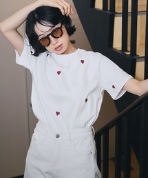 ハート刺繍Tシャツ
