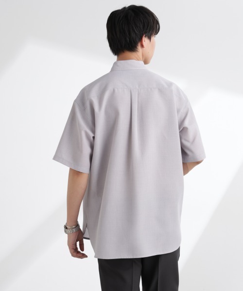 NANO universe(ナノユニバース)の「ライトウェイトドライシャツ 半袖(セットアップ可)(シャツ/ブラウス・メンズ・グレー/ライトグレー/ネイビー・S/M/L/XL)」の13枚目の写真