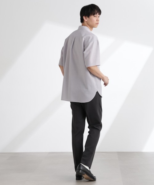 NANO universe(ナノユニバース)の「ライトウェイトドライシャツ 半袖(セットアップ可)(シャツ/ブラウス・メンズ・グレー/ライトグレー/ネイビー・S/M/L/XL)」の17枚目の写真