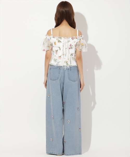 AND COUTURE(アンドクチュール)の「ビジュータックデニムパンツ(デニムパンツ・レディース・ブルー/サックスブルー/ブルー系その他・SMALL/MEDIUM)」の10枚目の写真