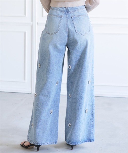 AND COUTURE(アンドクチュール)の「ビジュータックデニムパンツ(デニムパンツ・レディース・ブルー/サックスブルー/ブルー系その他・SMALL/MEDIUM)」の18枚目の写真