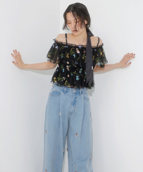 AND COUTURE(アンドクチュール)の「ビジュータックデニムパンツ(デニムパンツ・レディース・ブルー/サックスブルー/ブルー系その他・SMALL/MEDIUM)」の22枚目の写真