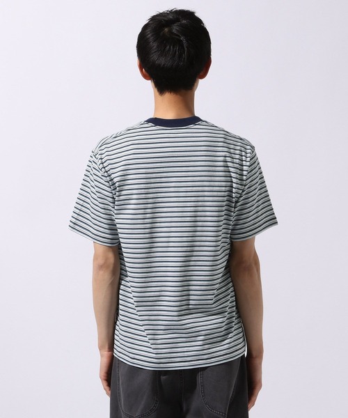 DANTON（ダントン）ロゴポケット付ボーダーTシャツ ダントン ] DANTON ロゴ ポケット Tシャツ ボーダー柄 （Tシャツ