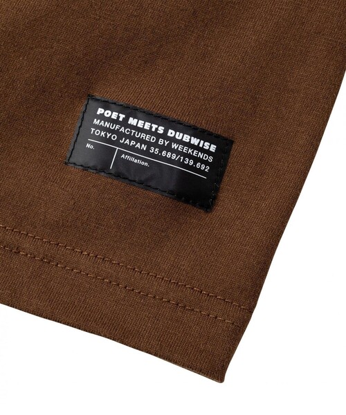 POET MEETS DUBWISE（ポエットミーツダブワイズ）の「【POET MEETS DUBWISE/ポエトミーツダブワイズ】 PMD LOGO T-shirt（Tシャツ/カットソー・メンズ・ブラック/ホワイト/ダークブラウン・M/XL/L）」の7枚目の写真